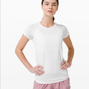 women’s swiftly tech short sleeve white
